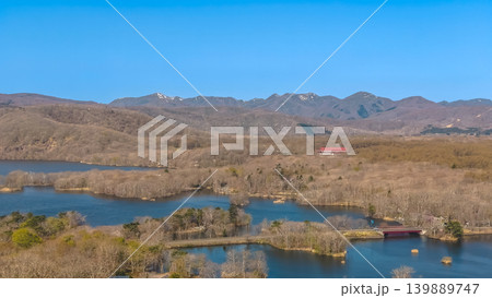 April 26 2026 Onumakoen Lake Aerial Panorama With Mountains 139889747