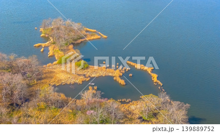 April 26 2026 Onumakoen Lake Wetland Island Aerial In Spring 139889752