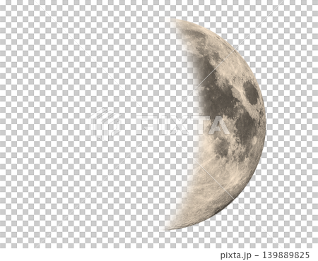 Detailed view of the waning gibbous moon surface with craters and maria Detailed view of the waning gibbous moon surface with craters and maria 139889825