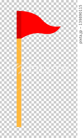 シンプルな赤い旗のイラスト ベクター素材 シンプルな赤い旗のイラスト ベクター素材 139890115