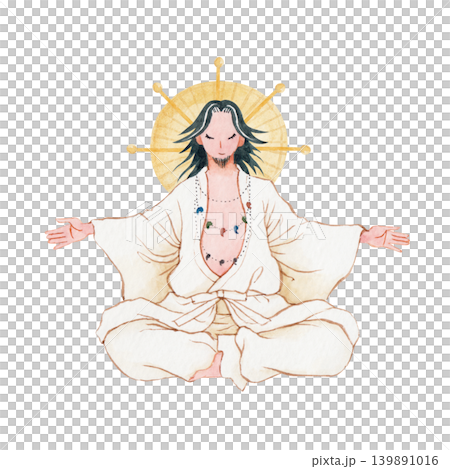 日本神祇,日本神話,天之禦中主神(水彩插圖) 日本神祇,日本神話,天之禦中主神(水彩插圖) 139891016