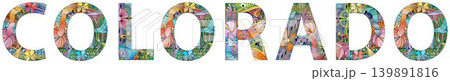 Word Colorado. Vector object for decoration 139891816