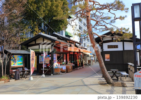 【長野県】晴天のなわて通り商店街(松本市) 【長野県】晴天のなわて通り商店街(松本市) 139892230