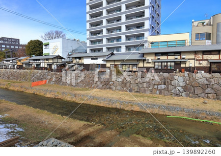 【長野県】晴天のなわて通り商店街(松本市) 【長野県】晴天のなわて通り商店街(松本市) 139892260