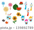 夏の素材（手書き風） 139892789