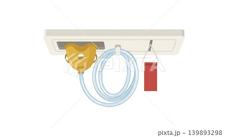 Airline Passenger Oxygen Drop White Panel 139893298