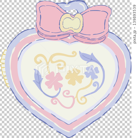 Heart Locket Pastel Jewelry Cute Cartoon Flat Vector Clipart Heart Locket Pastel Jewelry Cute Cartoon Flat Vector Clipart 139893539