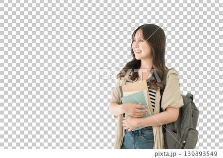 大学・学校・オフィスの廊下にいる大学生・ビジネスウーマン（学生・塾・予備校） 139893549