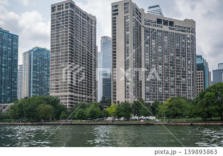 Residential modern high rise building towers at Lake Ontario waterfront. Real estate development 139893863