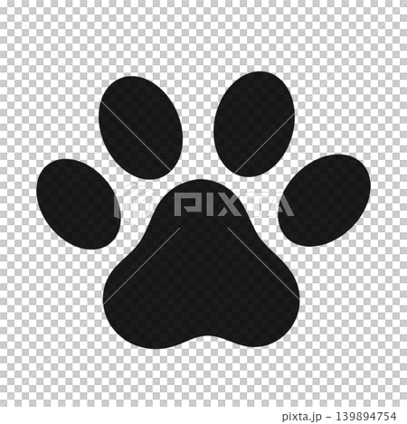 足跡マークのシンプルなアイコンイラスト001 139894754