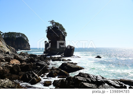 三陸復興国立公園 山王岩とその付近の風景 三陸復興国立公園 山王岩とその付近の風景 139894785