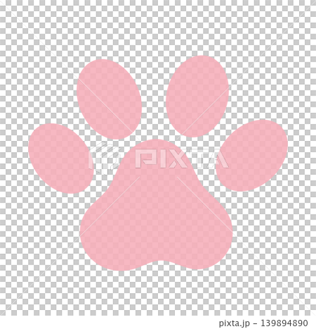 Simple footprint icon illustration (pink) 003 139894890