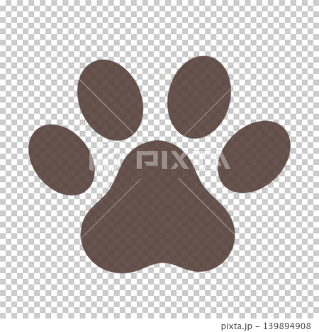Simple footprint icon illustration (brown) 004 139894908