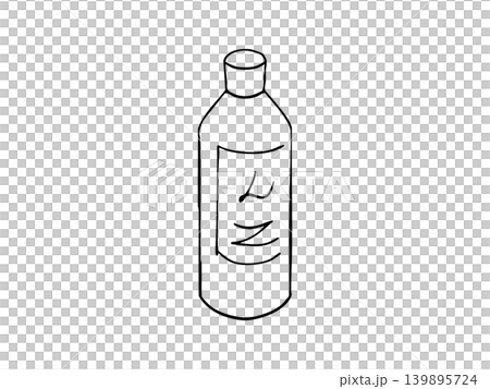 A simple line drawing illustration of a shampoo bottle at a hair salon. A simple line drawing illustration of a shampoo bottle at a hair salon. 139895724