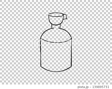 A simple line drawing illustration of a shampoo bottle at a hair salon. A simple line drawing illustration of a shampoo bottle at a hair salon. 139895731