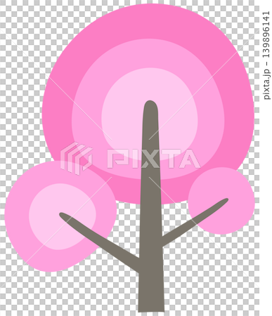 Cute Pink Blossom Tree for City Park and Urban Spring Cute Pink Blossom Tree for City Park and Urban Spring 139896141