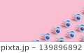 Pattern with SLR camera on pastel color background 139896892