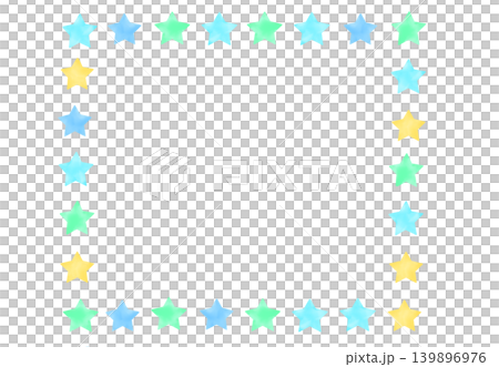 水彩で描いた星のフレーム 139896976