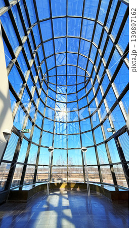 ROVANIEMI, FINLAND APRIL 12, 2026: Arktikum Museum glass skylight architecture in Rovaniemi, Finland ROVANIEMI, FINLAND APRIL 12, 2026: Arktikum Museum glass skylight architecture in Rovaniemi, Finland 139897162