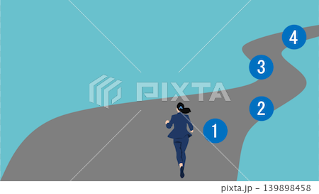 實現目標的路線圖插圖 實現目標的路線圖插圖 139898458