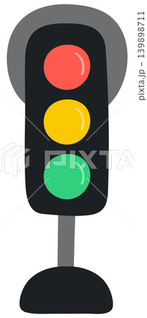 Cute Traffic Light for City Map and Urban Transportation Theme Cute Traffic Light for City Map and Urban Transportation Theme 139898711