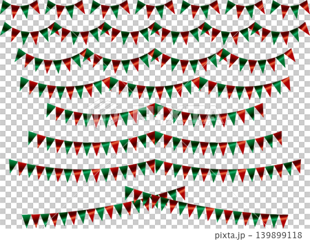 ガーランド三角、曲線、ライン、クリスマス ガーランド三角、曲線、ライン、クリスマス 139899118