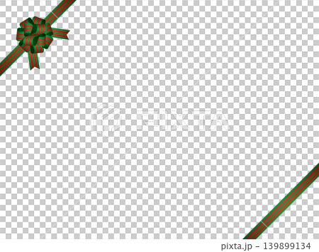 リボン花、縞、斜F、クリスマスm 139899134