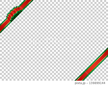 Large ribbon wave, three-color gold, diagonal F, Christmas 139899144