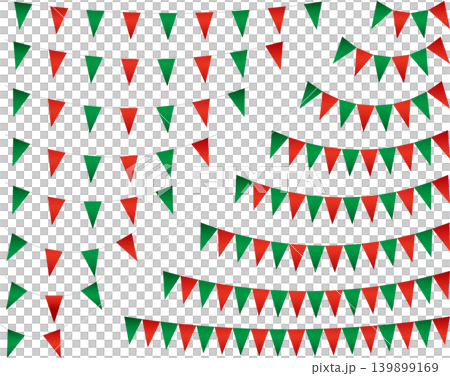 Garland triangle, curved, m Christmas 139899169