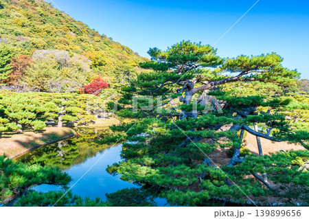 【特別名勝】栗林公園 晩秋の風景 北湖と後嶼2 香川県高松市 【特別名勝】栗林公園 晩秋の風景 北湖と後嶼2 香川県高松市 139899656