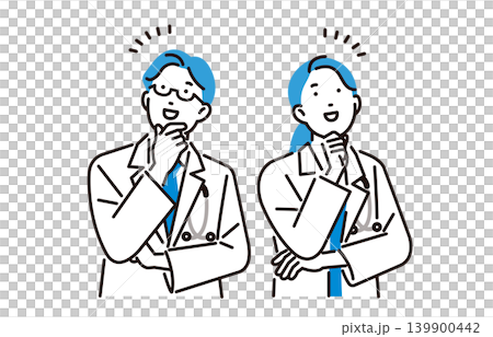 Male and female doctor set Male and female doctor set 139900442