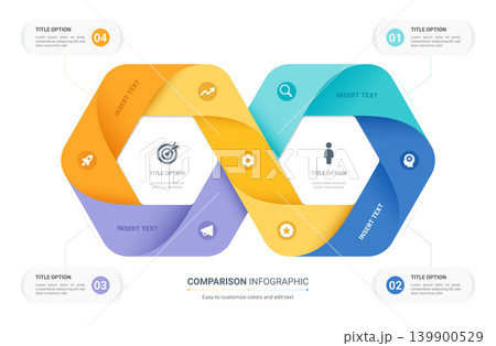 Comparison infographic template. Modern versus chart, decision making diagram and comparison table design for business presentation, workflow and product evaluation. Comparison infographic template. Modern versus chart, decision making diagram and comparison table design for business presentation, workflow and product evaluation. 139900529