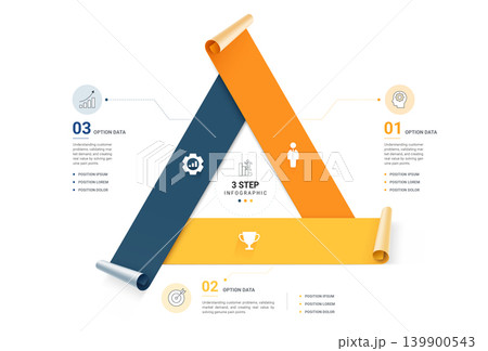 Modern infographic template with colorful paper roll elements, business icons. Can be use diagram, timeline, workflow and background Modern infographic template with colorful paper roll elements, business icons. Can be use diagram, timeline, workflow and background 139900543