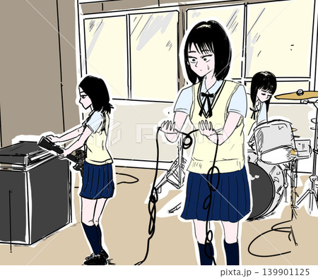 準備中のバンド女子 139901125