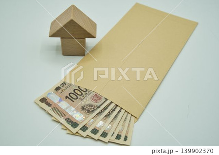新一万円札と茶封筒 新一万円札と茶封筒 139902370
