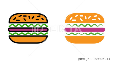 Burger icon illustration design template Burger icon illustration design template 139903044