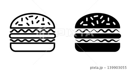 Burger icon illustration design template Burger icon illustration design template 139903055