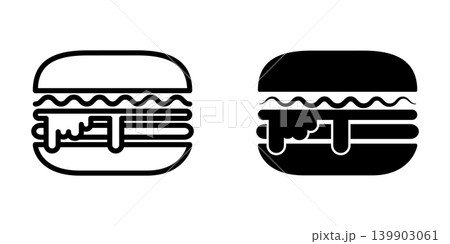 Burger icon illustration design template Burger icon illustration design template 139903061