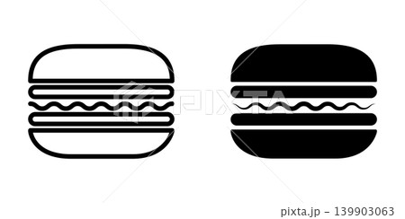 Burger icon illustration design template Burger icon illustration design template 139903063
