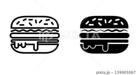 Burger icon illustration design template Burger icon illustration design template 139903067
