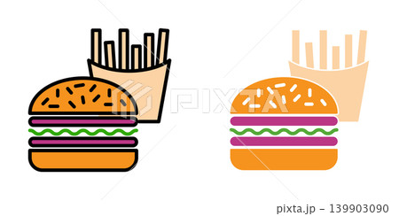 Burger icon illustration design template 139903090