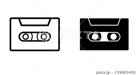 Cassette icon design template Cassette icon design template 139903408
