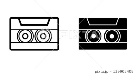 Cassette icon design template Cassette icon design template 139903409