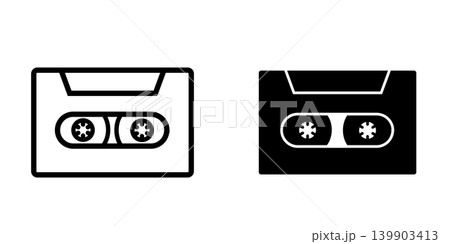 Cassette icon design template Cassette icon design template 139903413