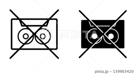 Cassette icon design template Cassette icon design template 139903420