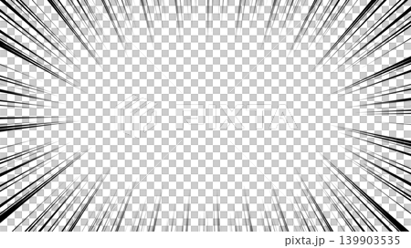 シンプルな黒い集中線の背景素材 139903535