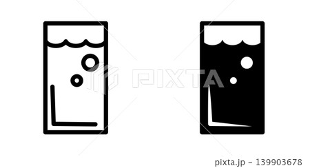 Glass water icon design template 139903678