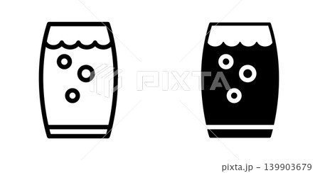 Glass water icon design template Glass water icon design template 139903679