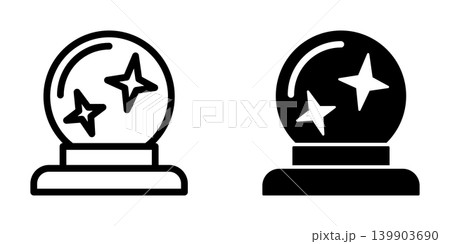 Magic Ball icon design template Magic Ball icon design template 139903690