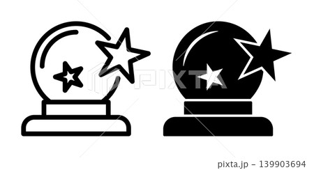 Magic Ball icon design template Magic Ball icon design template 139903694